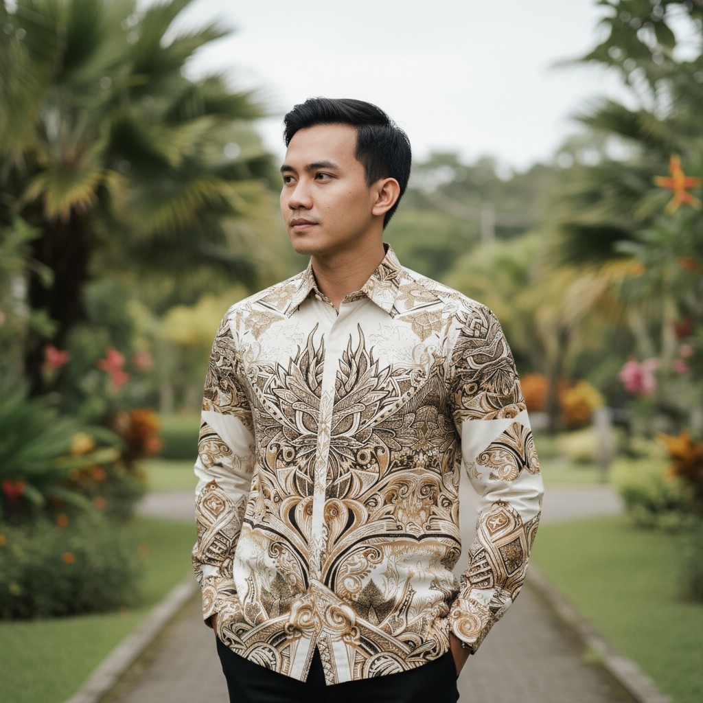 HOT DEALS BATIK ARWINDA Majesty Kemeja batik pakai puring