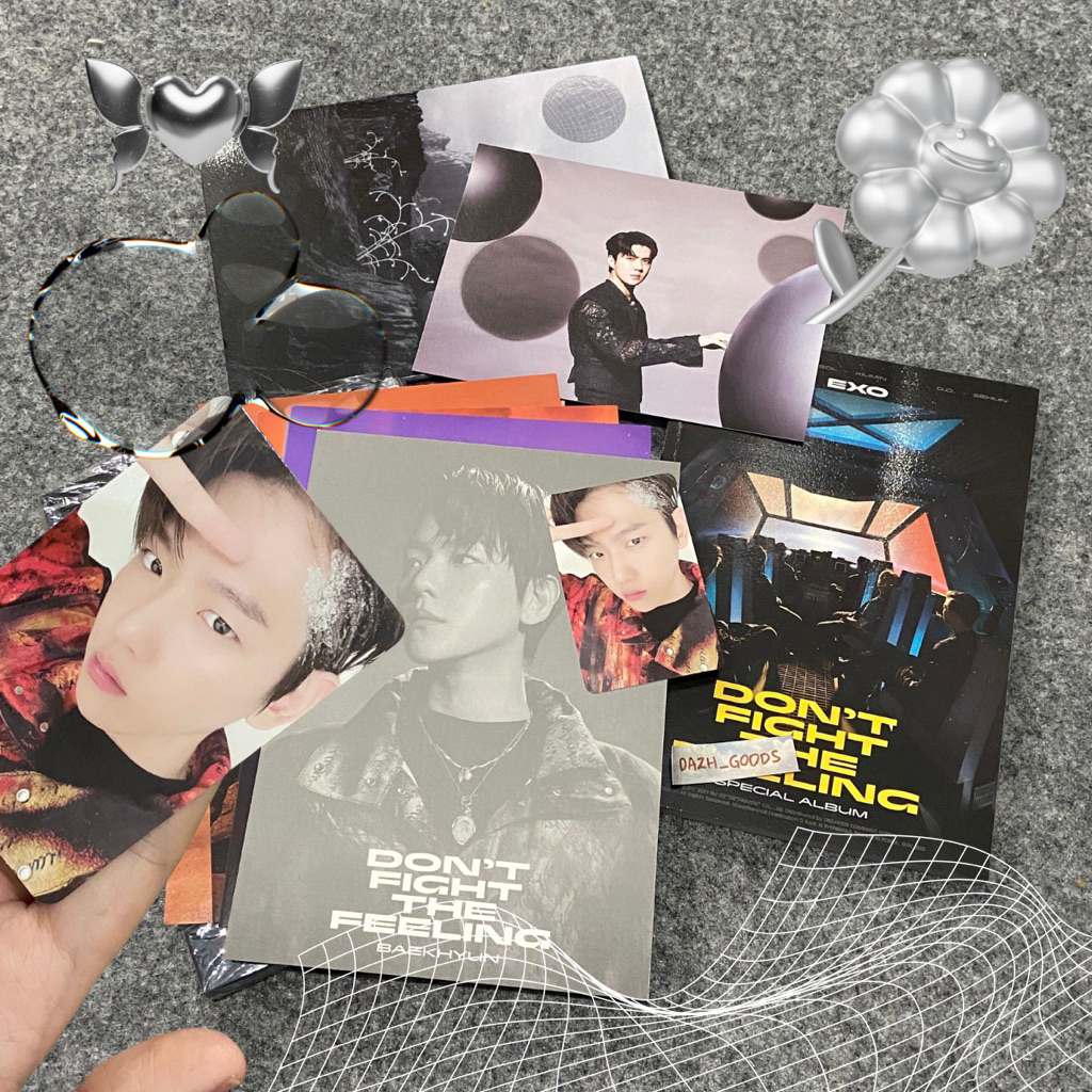 [OFFICIAL] EXO baekhyun dont fight the feeling dftf unsealed fullset baekhyun pc sehun postcard