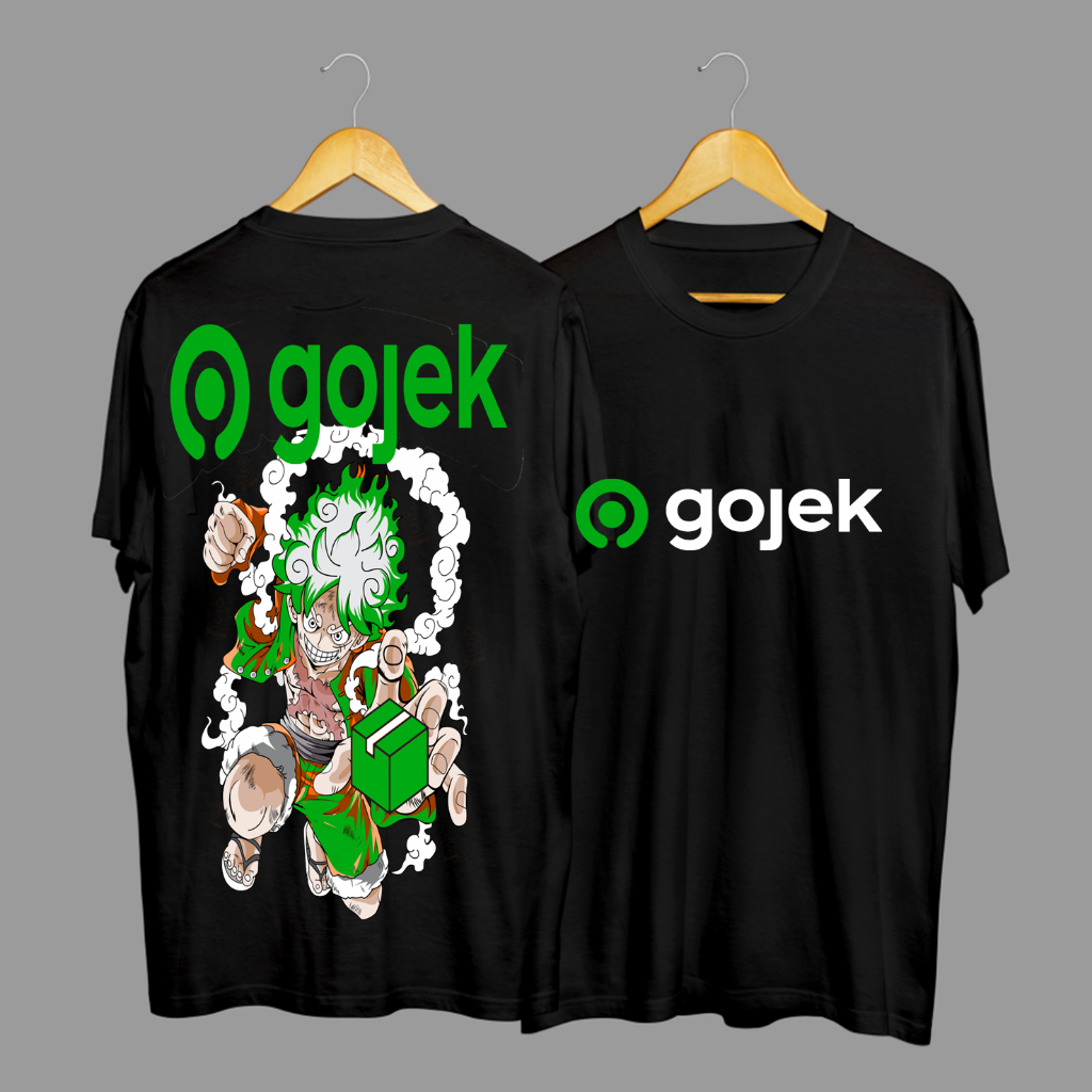 Kaos Tshirt Baju Distro Gojek Go-Send Go-Ride Go-Food Terpecaya Premium Terbaru