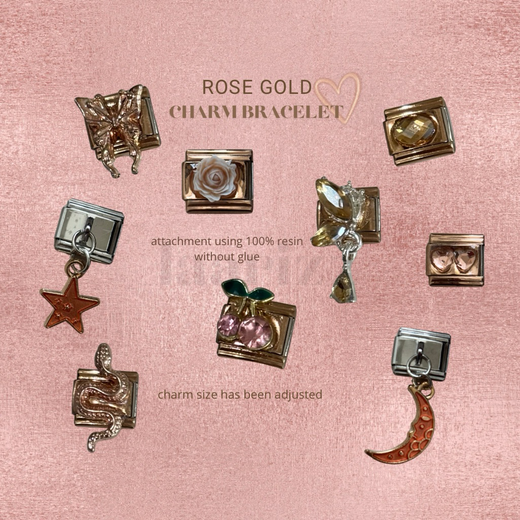 PREMIUM ITALIAN CHARM BRACELET (ROSE GOLD)