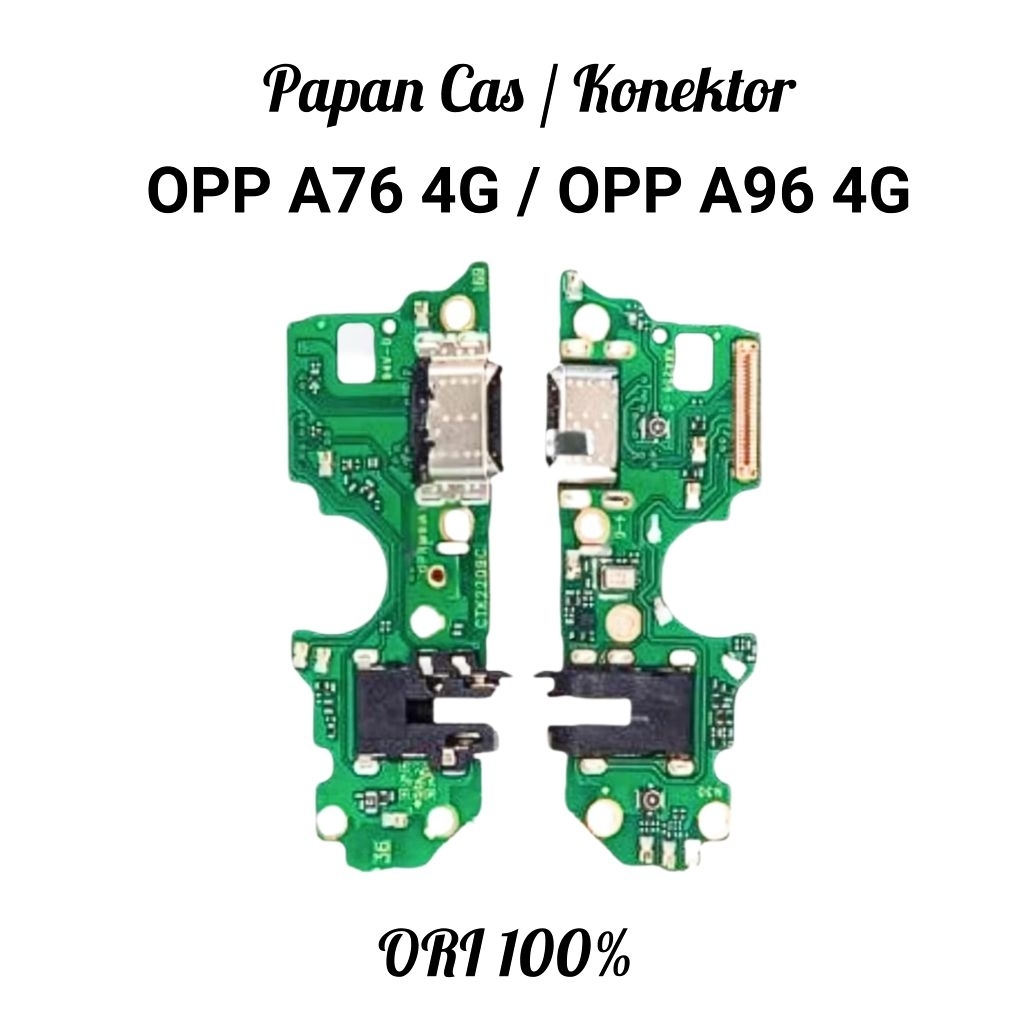 Papan Cas Konektor For Oppo A76 4G / A96 4G Flexibel Konektor Board Cas Plus IC ORI For Oppo A96 4G 