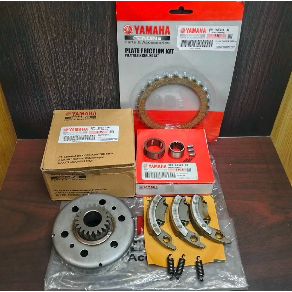 Paket 4Item Mangkok kopling+Plat kopling+Kampas ganda+Cage Yamaha Jupiter Z1 force Injeksi Kode part