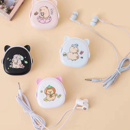 [XY-96] Headset Earphone CAPYBARA / Wadah Headset Hewan Kapibara / Earphone Karakter Kapibara Lucu