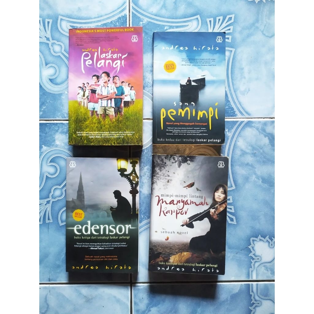 Original Lengkap Tetralogi Laskar Pelangi Edensor Maryamah Karpov Sang Pemimpi Andrea Hirata