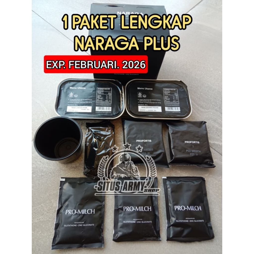 ransum tni. ransum naraga plus asli jatah tni exp. JUNI  2026 | 1 paket ransum naraga plus | ransum 