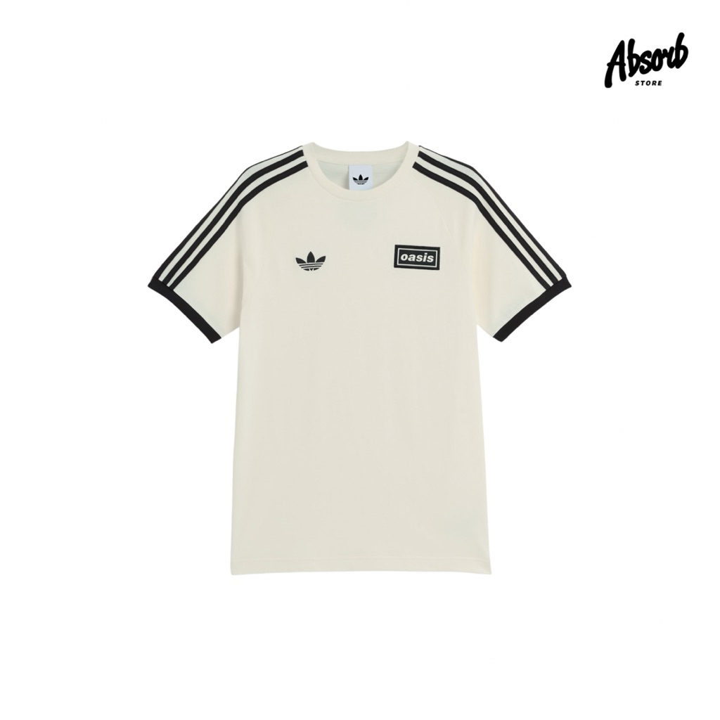 Adidas x Oasis Tour 3-Stripes T-Shirt Tee (Cream White)