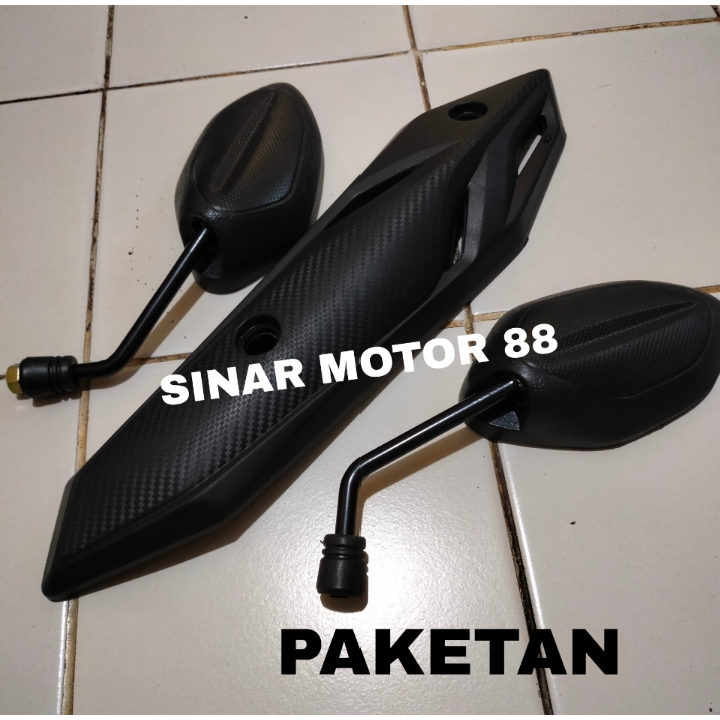 PAKET HEMAT COVER TAMENG TUTUP KNALPOT BEAT NEW 2020 LED COVER KNALPOT BEAT 2020 + SPION STANDAR BEA