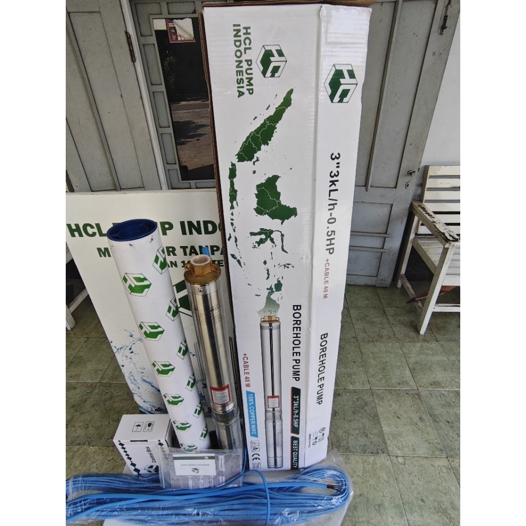 HCL Tipe 0,5HP (3"3kL + kbl 40 m)