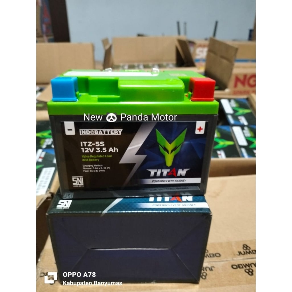 Aki Titan YTZ5S indopart/ aki kering berkualitas