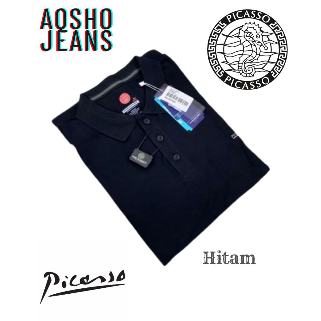 BAJU KAOS POLO PICASSO POLOS KRAH  READY UKURAN  ( M. L.XL) / BAJU LENGAN PENDEK PRIA PICASSO