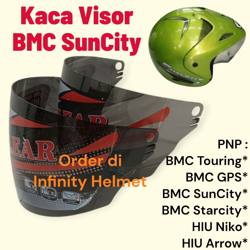 Kaca Helm BMC SunCity Sun city Kaca Visor Helm BMC Touting Starcity