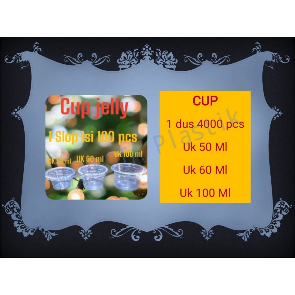 cup jelly kecil uk 65 ml + tutup