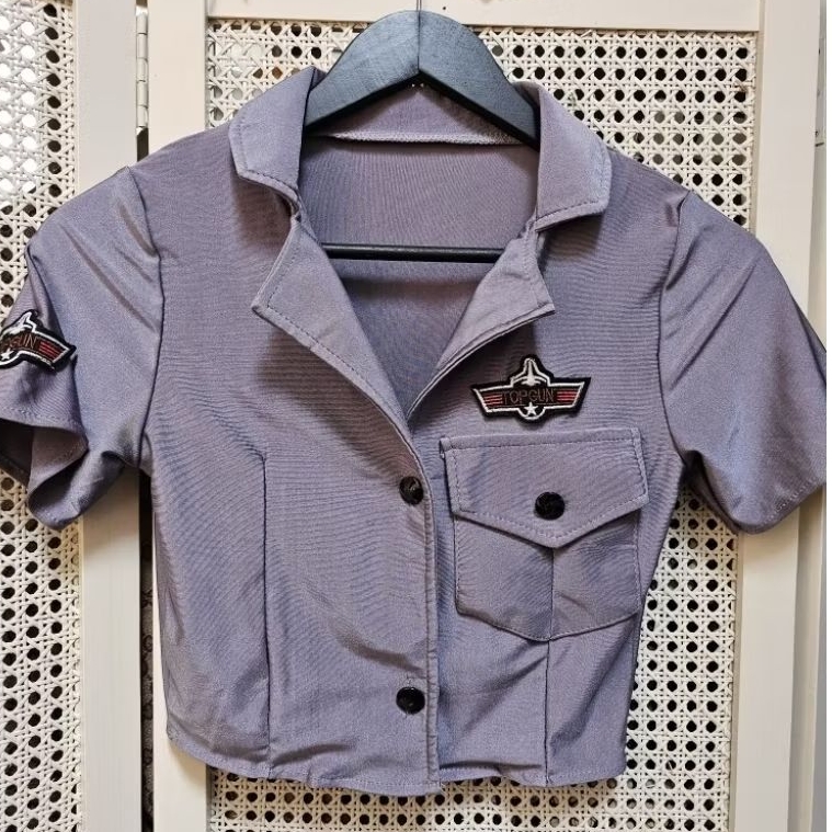 blus crop sexy classy baju atasan slimfit wanita