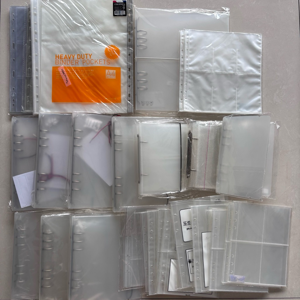 [READY] Binder Sleeve Photocard Postcard Poster Koleksi Polos 1P 2P 3P 4P 6P 9P A5 A4 Wide Big 6 Hol