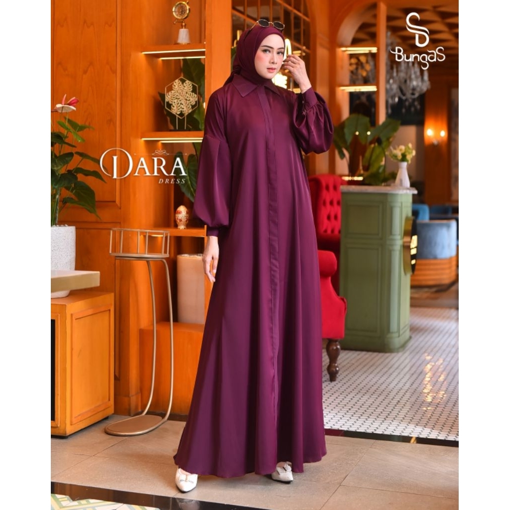 Ready Gamis Syari DARA Dress Only By Bungas Syari/Gamis Cantik Bungas Bunda