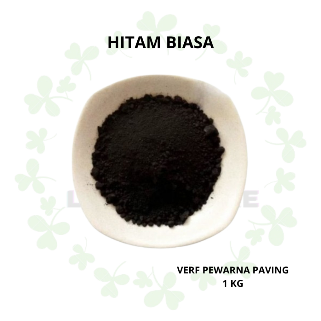 Verf Warna Hitam Biasa 1kg Pewarna Paving Black Bubuk Verep Serbuk Veref Bibit Semen Batako Genteng 