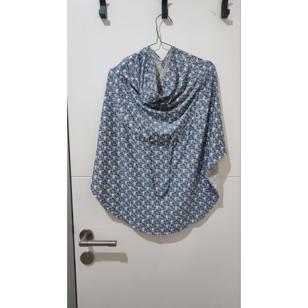 Kerudung Bergo Elzatta Biru Muda Denim Motif