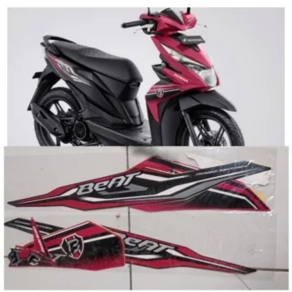 striping list body motor beat iss 2019 warna pink magenta