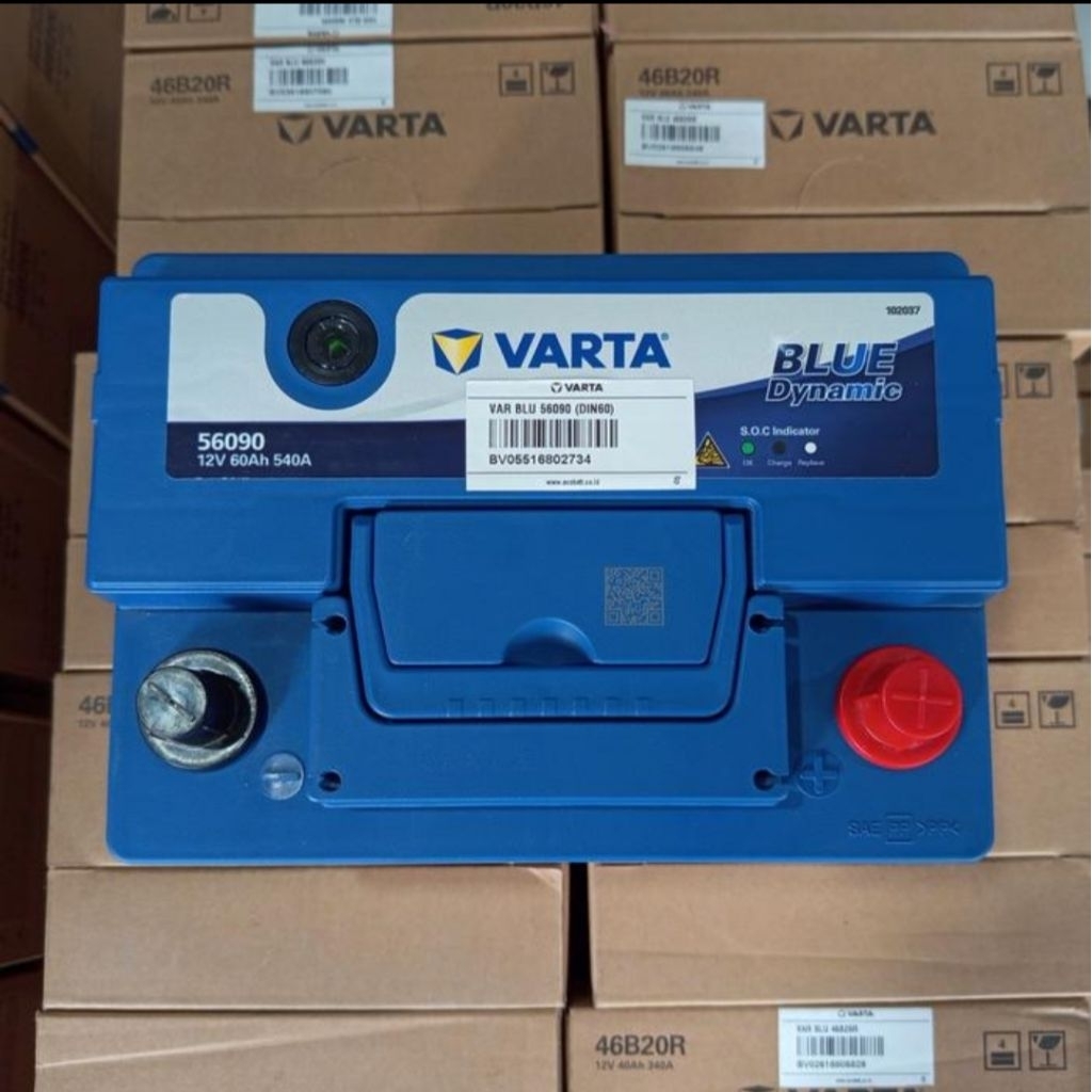 aki varta 56090 Din 60 12 volt 60Ah 540CCA khusus pengiriman solo raya instant kurir