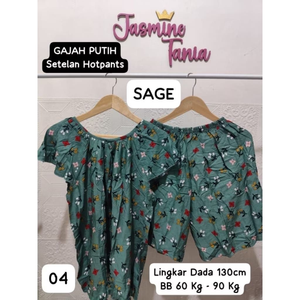 Batik Gajah Putih Setelan Hotpants
