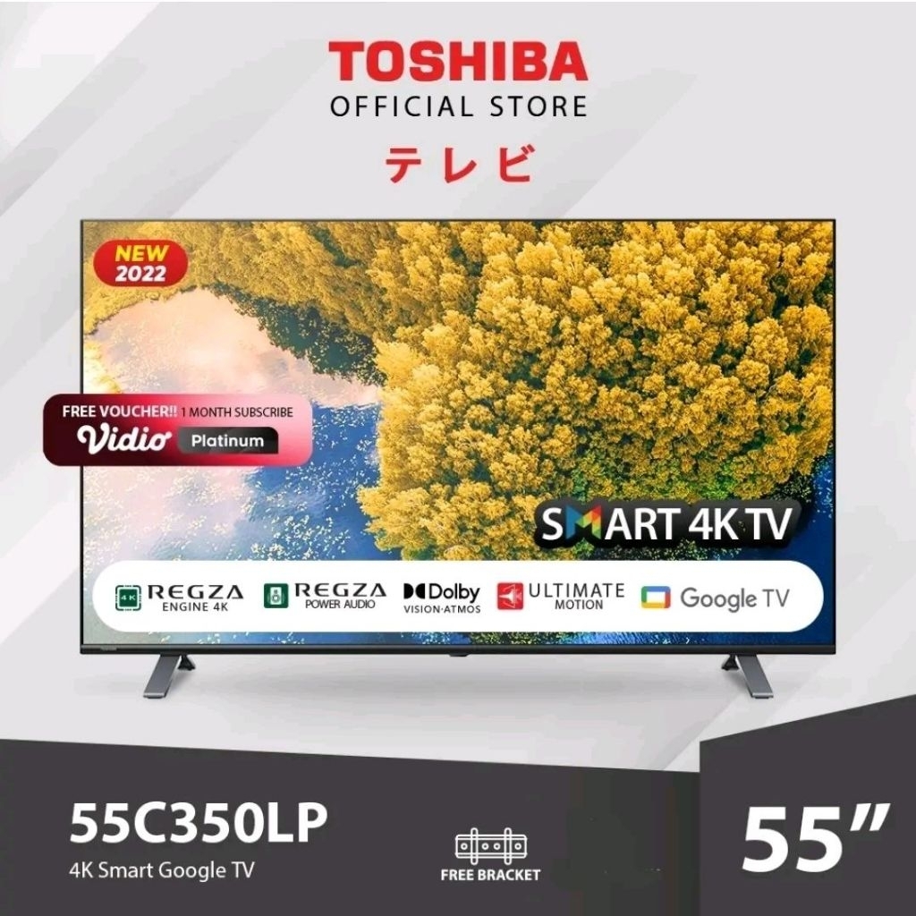 LED Smart 4K Google TV 55" Toshiba 55C350LP | 55 inch digital 55C350