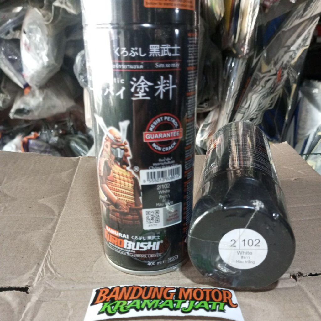 pylok pilok Pilox pylox cat kaleng semprot spray samurai kurobushi 102 white putih solid