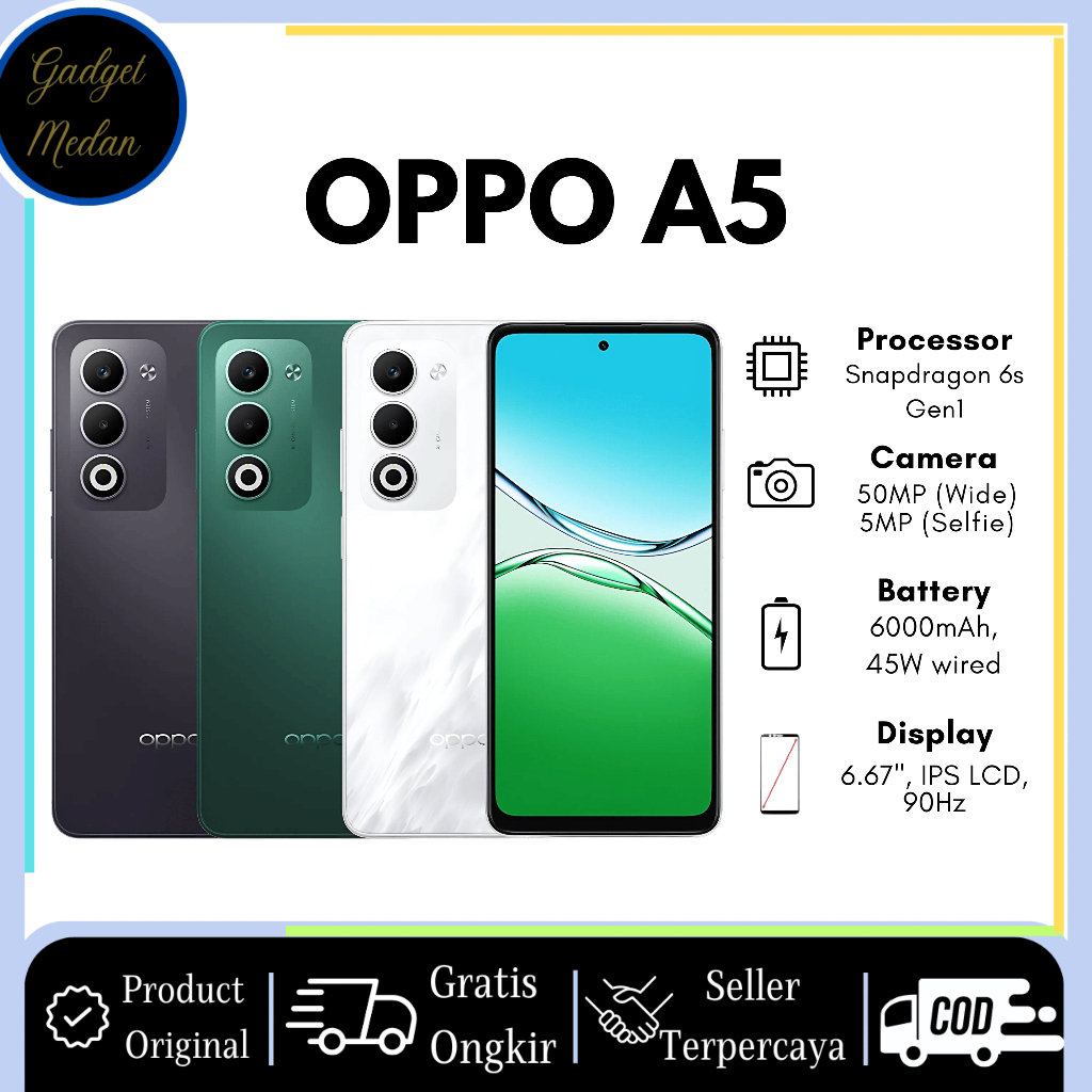 OPPO A5 8+8/128 | 8+8/256 GARANSI RESMI NASIONAL