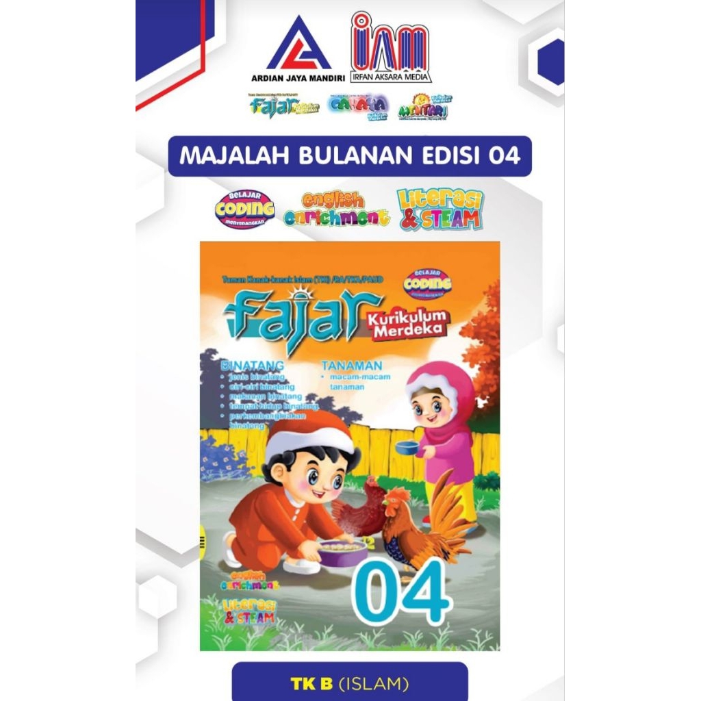 buku majalah fajar 04 paud tk ra 4/5tahun