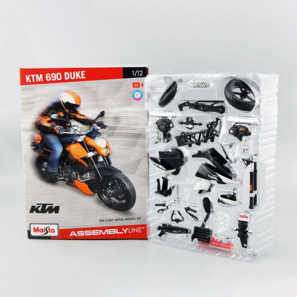 Diecast Assembly Motor Maisto KTM 690 Duke Skala 1:12 Segel Original