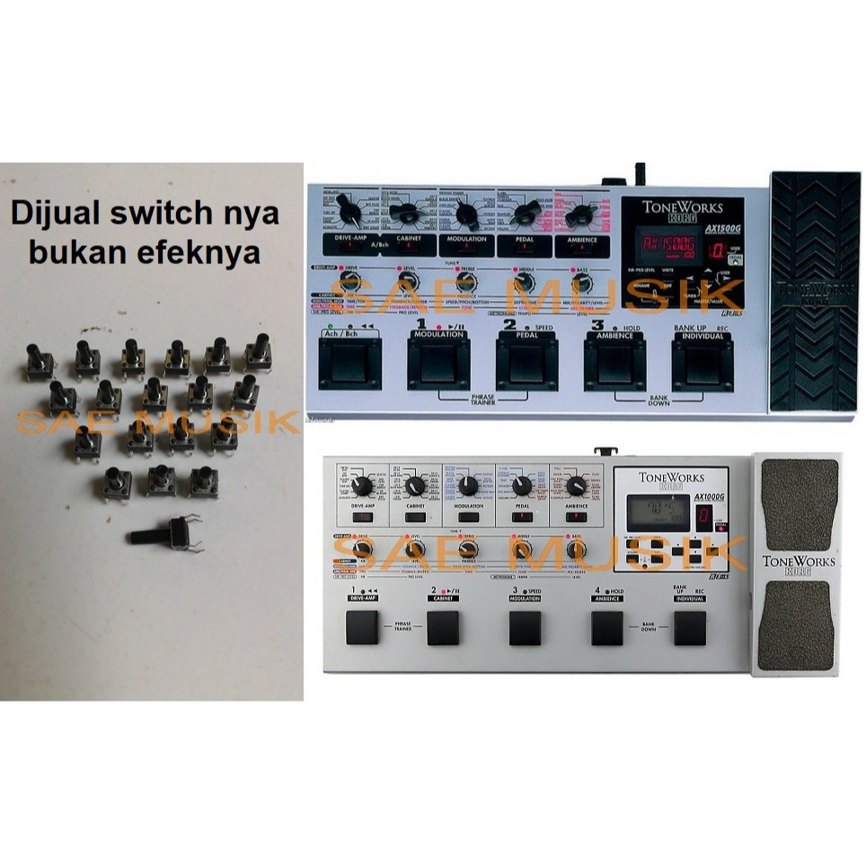 swit atau Switch efek korg ax1000g dan korg ax1500g satu set