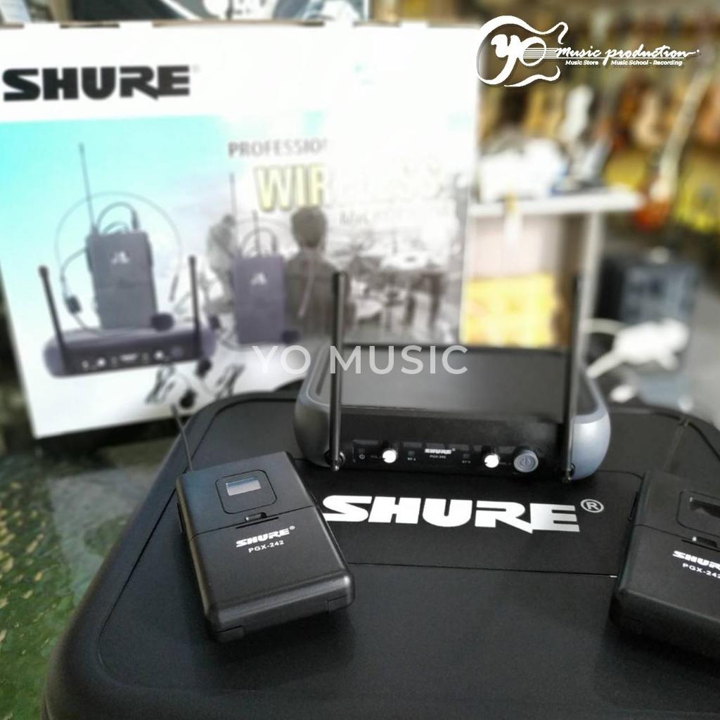 Mic Shure Clip On Headset PGX 242 2 Unit + Clip On + Hardcase