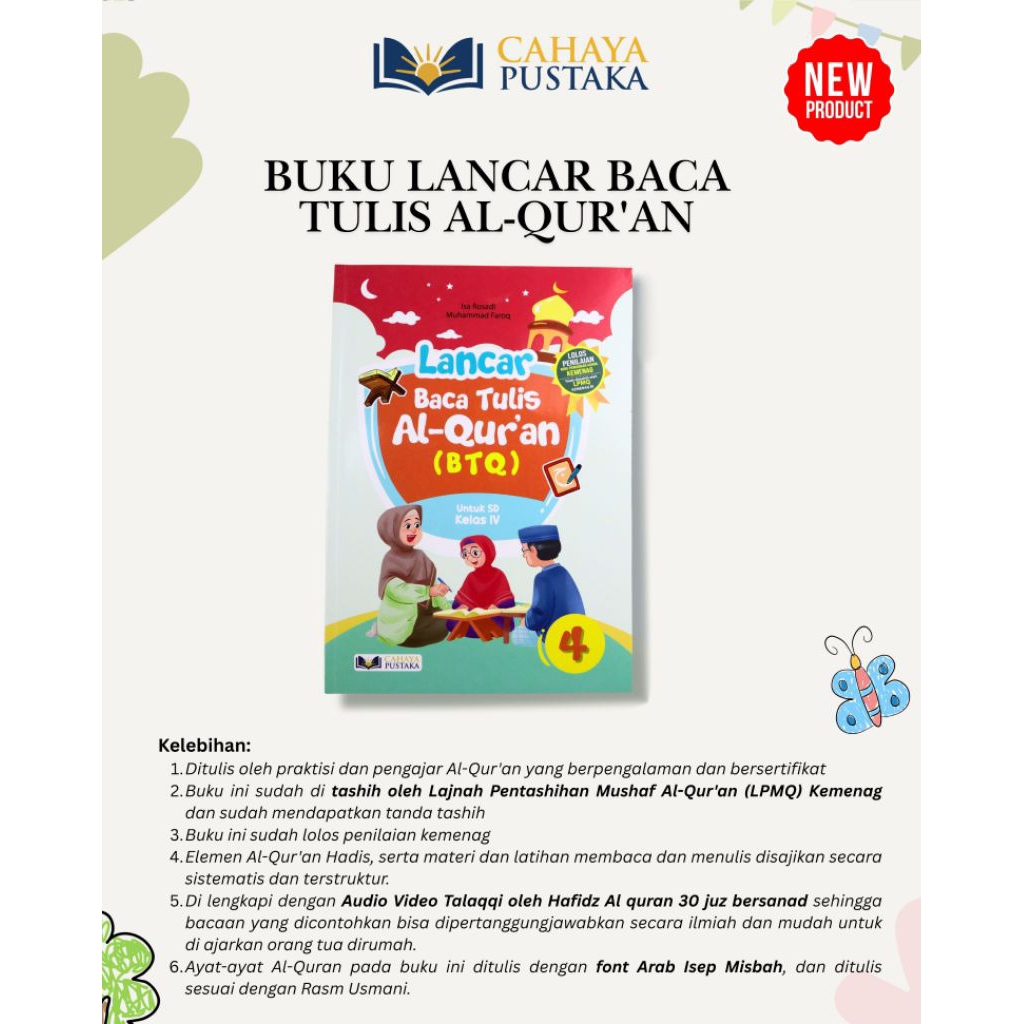 Buku Lancar Tulis Baca Al Quran (BTQ) | Kelas 4 SD