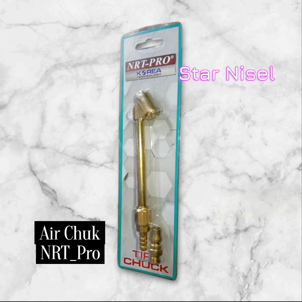 Air Chuck Isi Angin Ban Motor Ban Mobil Isian Angin Set Nepel + Coupler