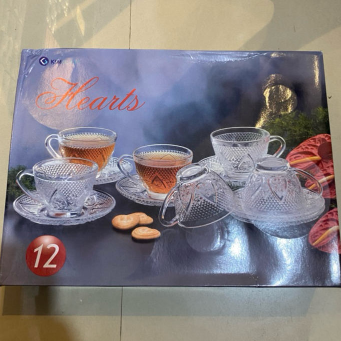 BKT CANGKIR SET TERBARU GELAS SET FRONTERA 12 PCS  / GELAS KACA / KADO PERNIKAHAN