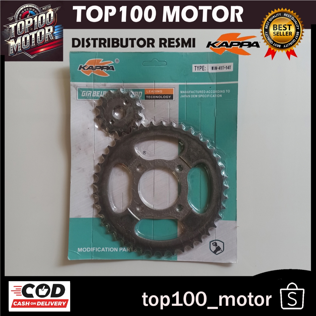 MERK KAPPA GEAR DEPAN BELAKANG WIN. GEAR PRESS HONDA WIN 100