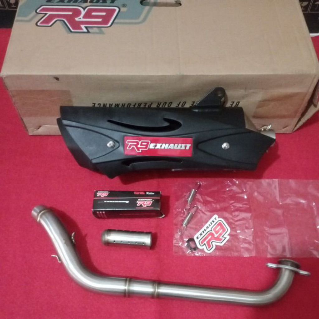 Knalpot Aerox 155 (aerox lama) Misano SS Series Black Original R9 Exhaust