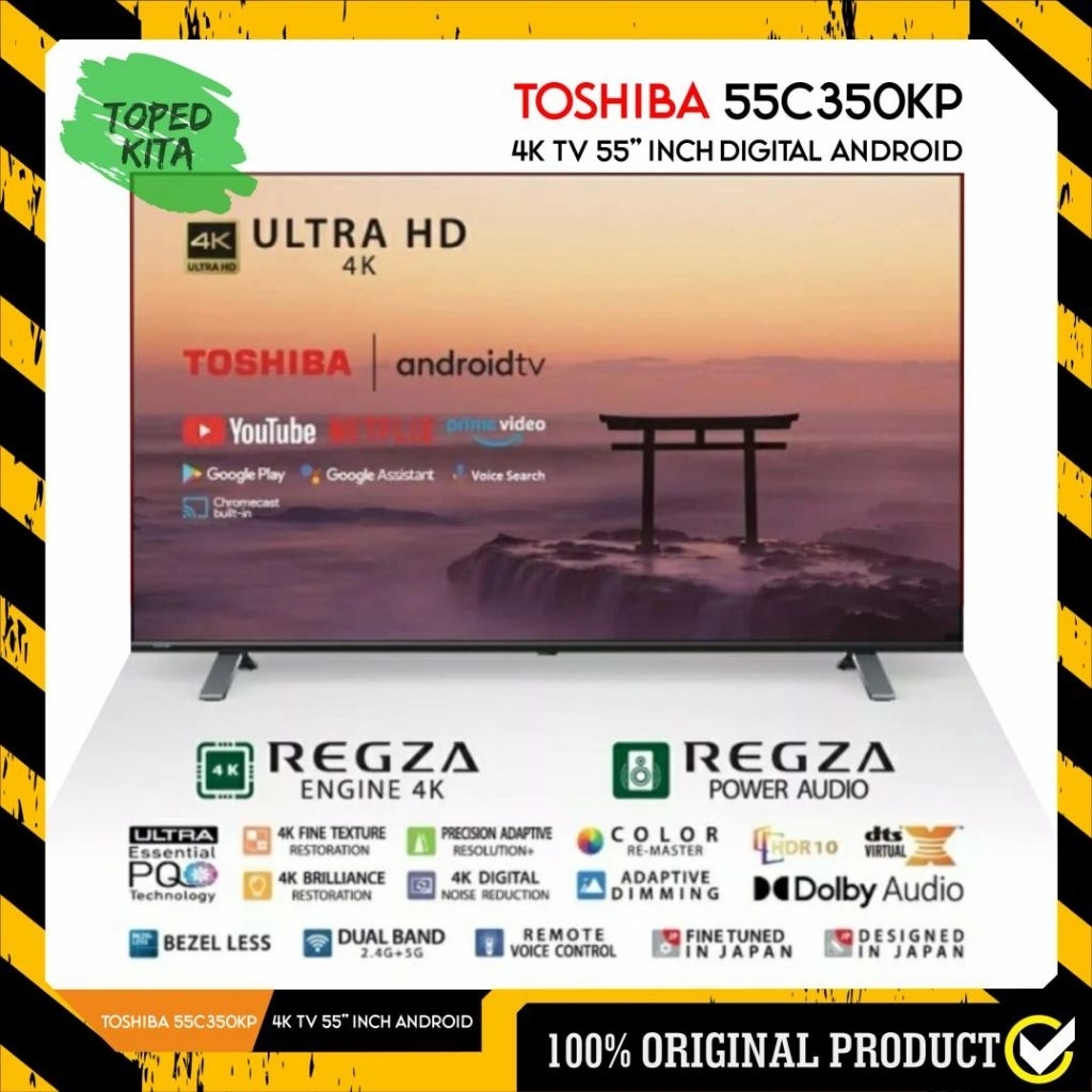 LED Smart 4K TV 55" Toshiba 55C350KP | 55 inch in digital android