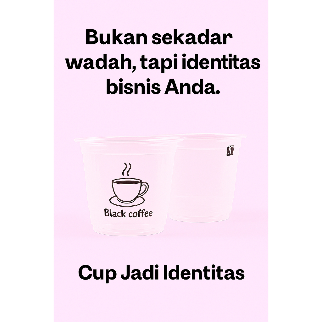 Sablon Cup PP Datar 12 Oz, 14 Oz, 16 Oz