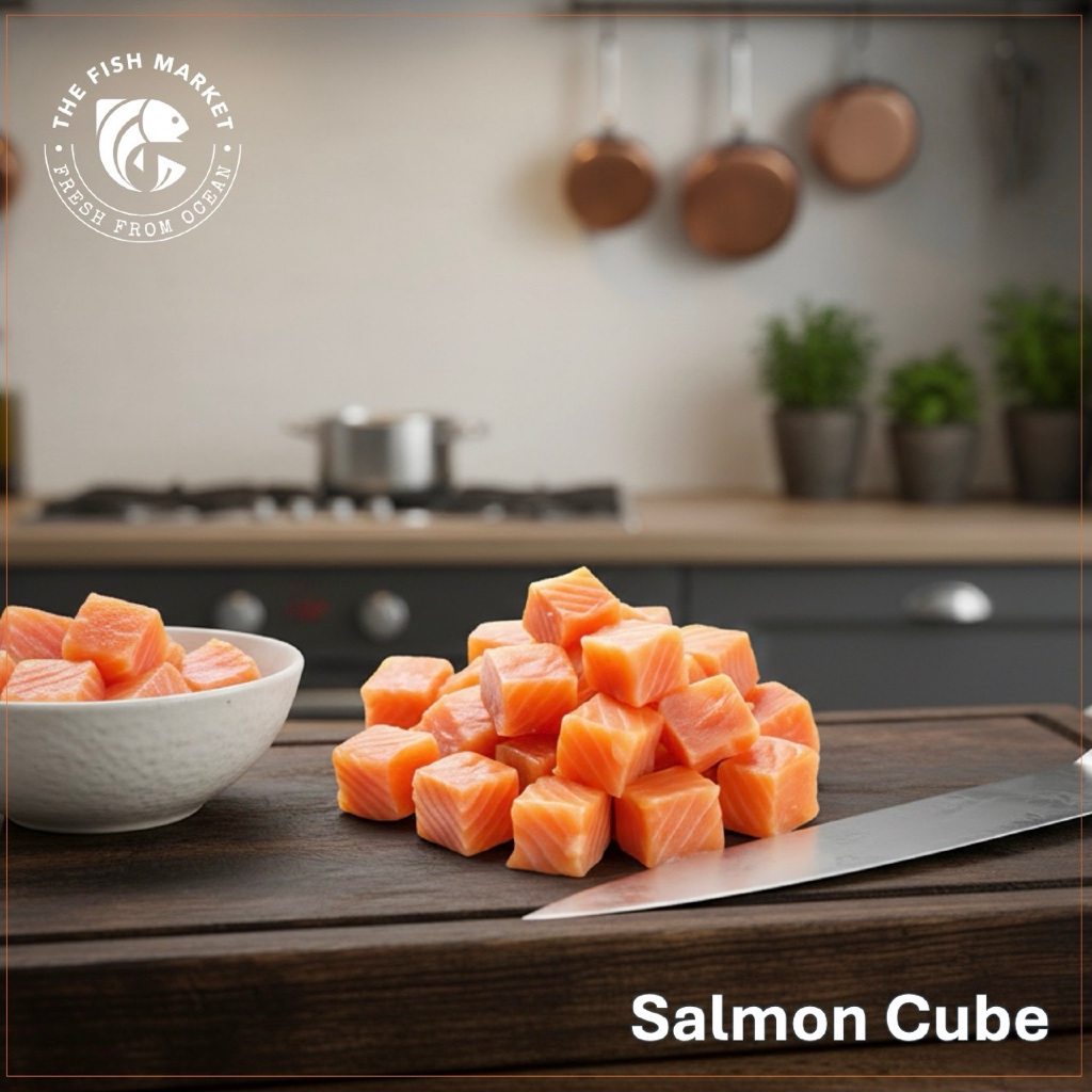 Salmon Cube - Sashimi Grade Fresh Ikan Salmon Segar untuk Sashimi