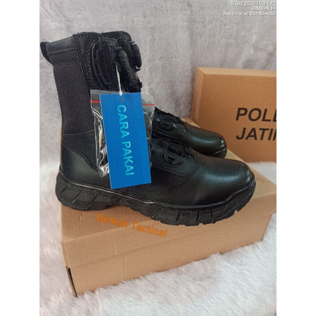 Sepatu PDL Jatah Polri Tali Putar