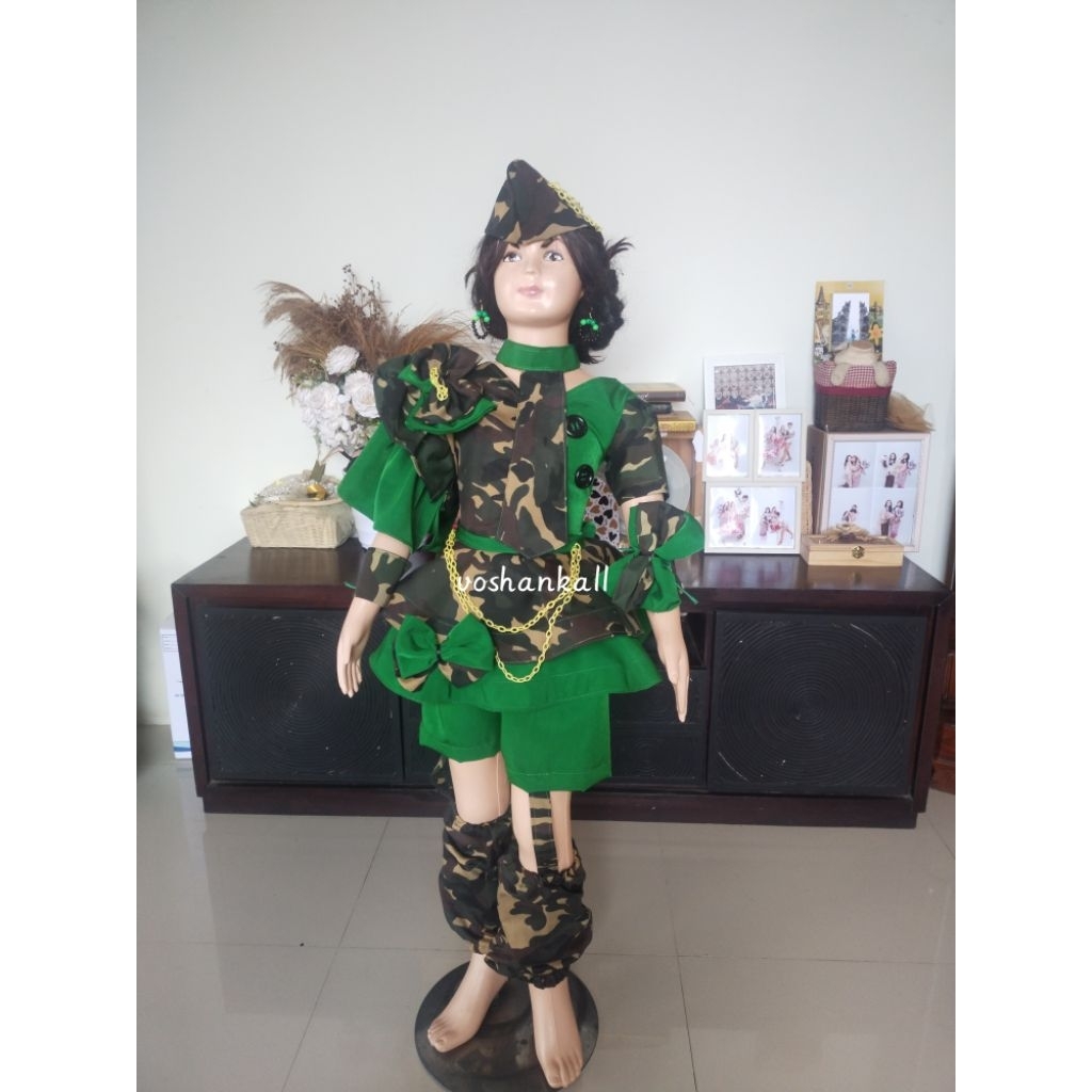 Kostum Casual Army anak fashion show