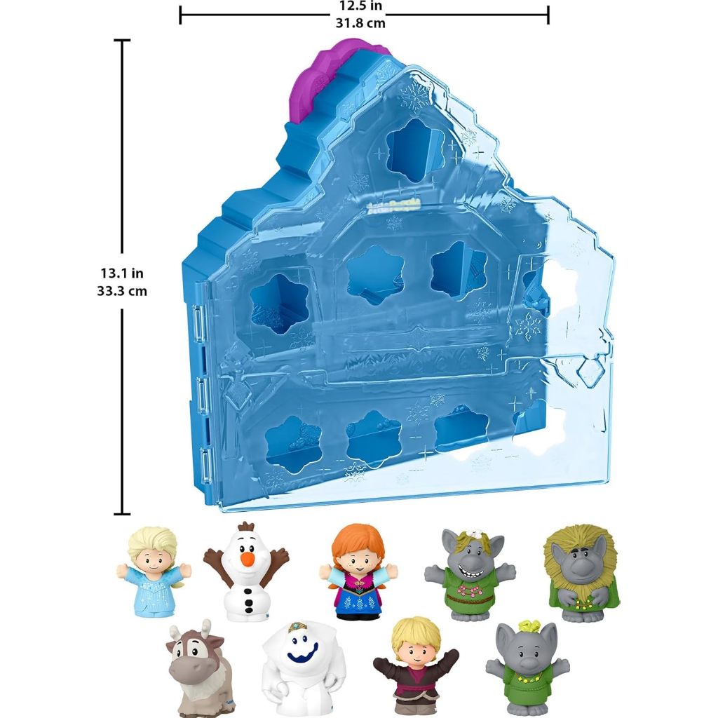 MAINAN ANAK FISHER-PRICE LITTLE PEOPLE DISNEY FROZEN CARRY ALONG CASTLE CASE PLAYSET DENGAN FIGUR