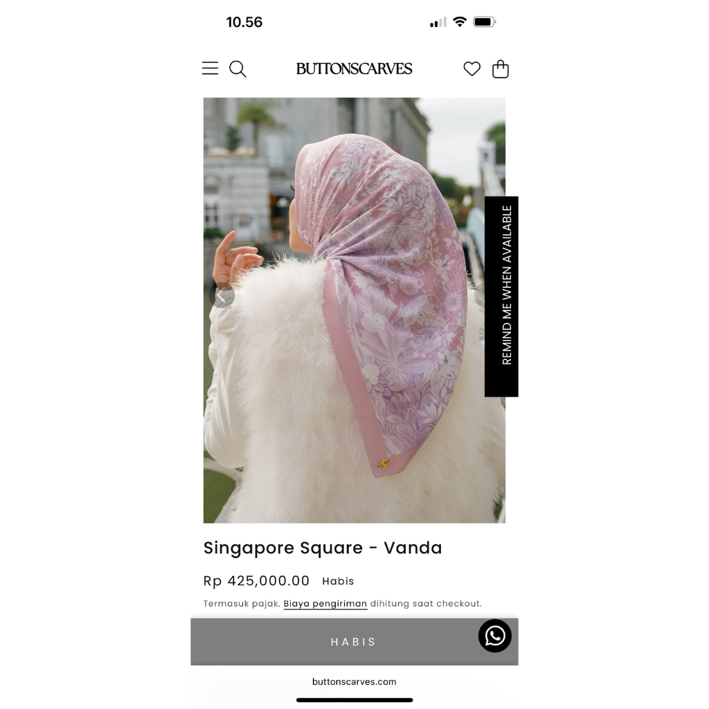 Preloved Buttonscarves Singapore vanda