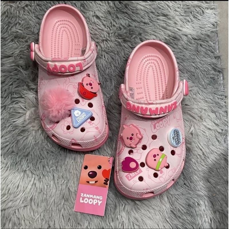 Sandal Crocs Loopy Kids Dan Woman dewasa / Crocs X zanmang Loopy Clog Woman/ Crocs Loopy Kids