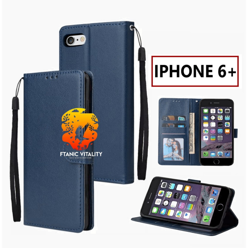 FLIP LEATHER CASING IPHONE 6 PLUS CASE KULIT FLIP WALLET LEATHER DOMPET KULIT PREMIUM SARUNG BUKA TU