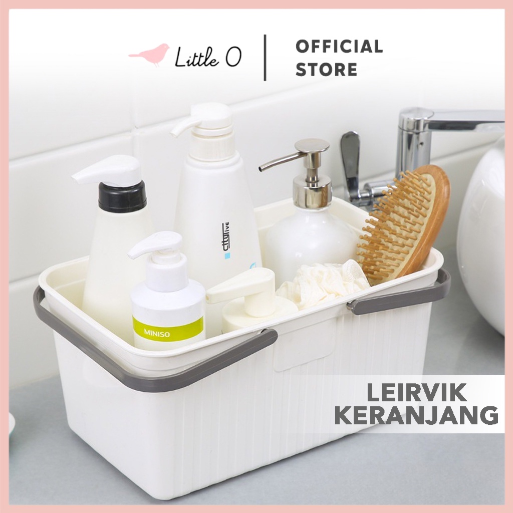 LITTLE O LEIRVIK Keranjang Alat Mandi  Keranjang Penyimpanan Multifungsi  Organizer Storage