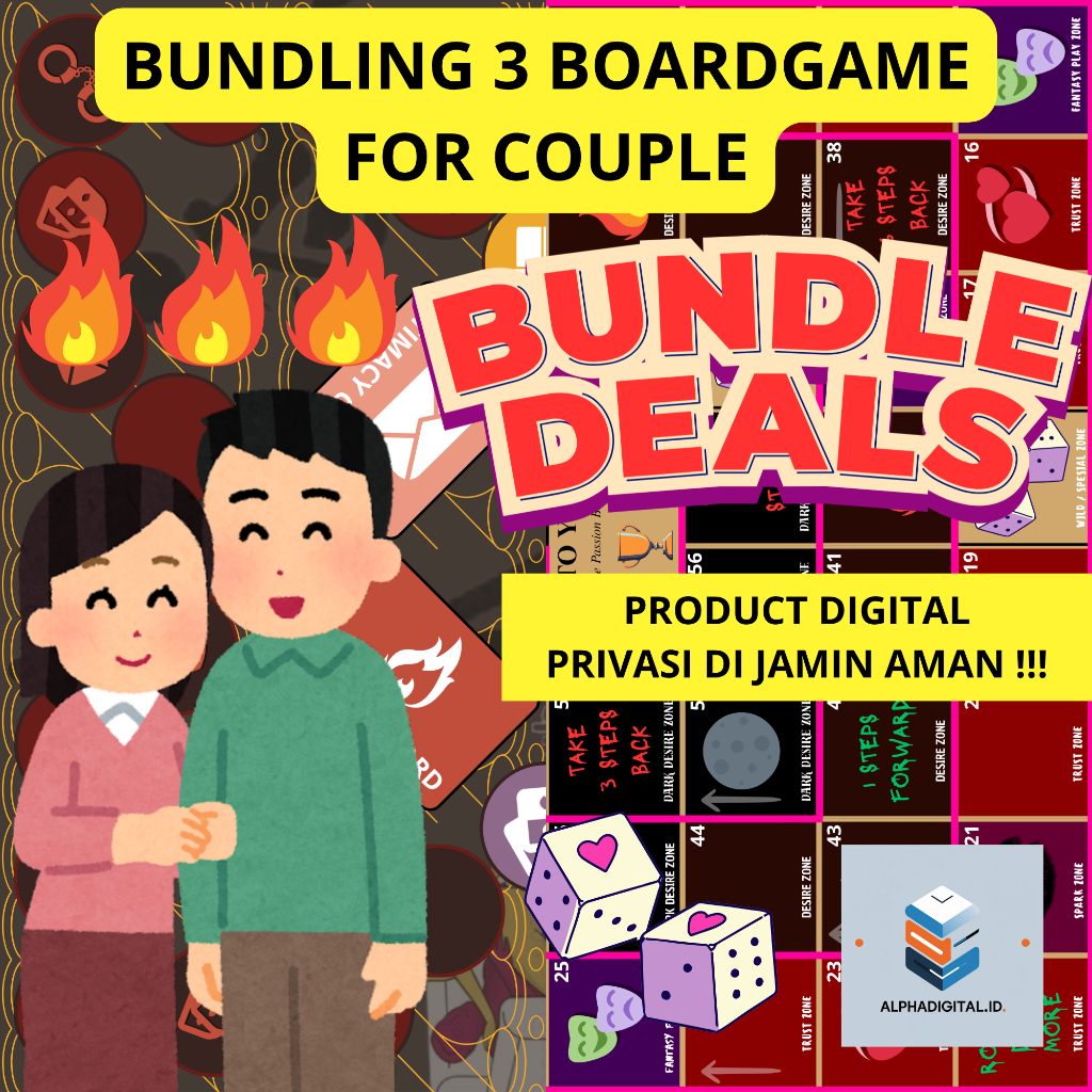BUNDLING 3 PAPAN PERMAINAN PASANGAN SUAMI / ISTRI (BEST PRICE) (SIAP CETAK A4)