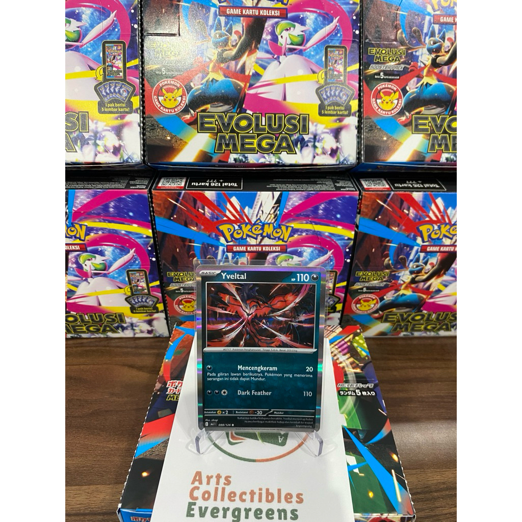 Yveltal R 088/126 MA1 Evolusi Mega (ID) Indonesia Kartu TCG Pokemon