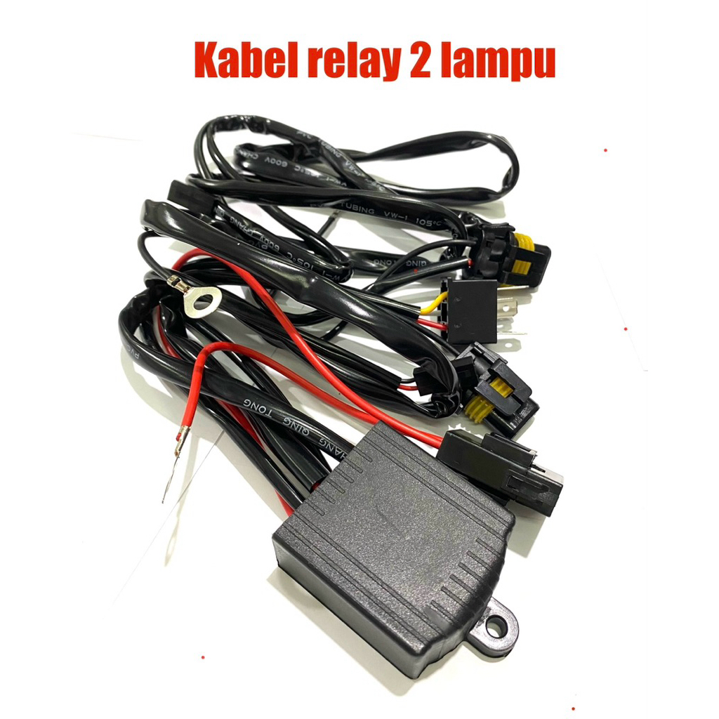 KABEL RELAY H4 KABEL RELAY SET 2  LAMPU BILED PROJI HID LED MOTOR LED MOBIL KWALITAS  SUPER