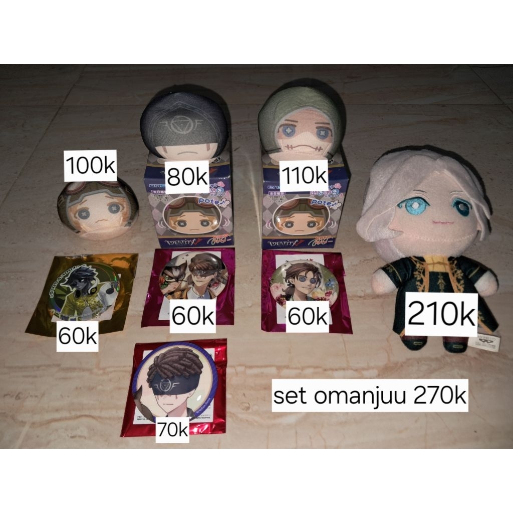 [Update 11th Oct] Identity V Merch Badge, Card, Omanjuu, Plush